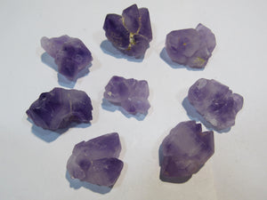 Amethyst 8Stk. Stüfchen mit Doppelender 2,5-3,5cm dezent violett Balkash, Kasachstan