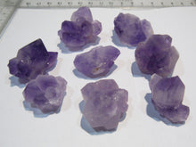 Laden Sie das Bild in den Galerie-Viewer, Amethyst 8Stk. feine Stüfchen z.T. Doppelender 2,5-3,5cm violett Balkash, Kasachstan