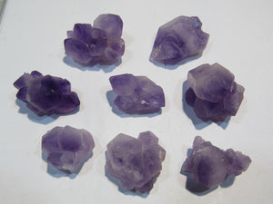 Amethyst 8Stk. feine Stüfchen z.T. Doppelender 2,5-3,5cm violett Balkash, Kasachstan