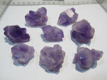 Laden Sie das Bild in den Galerie-Viewer, Amethyst 8Stk. feine Stüfchen z.T. Doppelender 2,5-3,5cm violett Balkash, Kasachstan