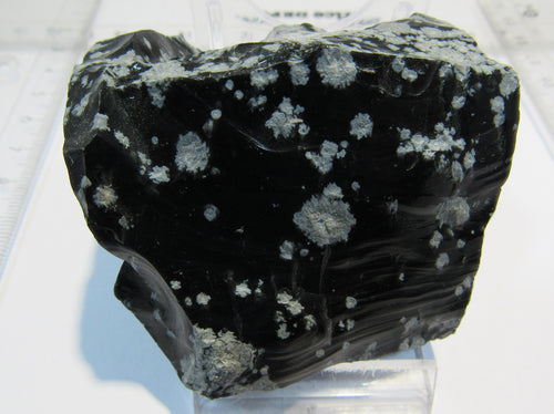 Obsidian Schneeflockenobsidian erstarrte Lava Drachenstein Mount Edziza, Kanada