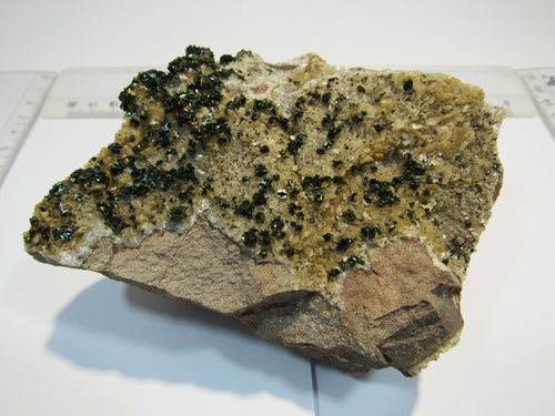 Kupferkies Chalkopyrit auf Dolomit Stufe 12cm Holzen Sauerland, Deutschland