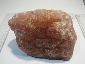 Rosenquarz großer tief rosa Brocken 17cm Rio Grande do Sul, Brasilien