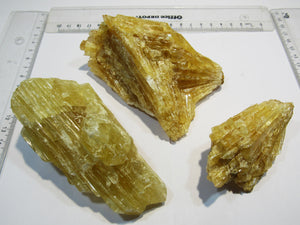 Calcit 3 Honigcalcit Sinterkalk Gang-Kristallstufen 8-12cm Rüssingen Pfalz, Deutschland