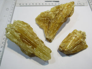 Calcit 3 Honigcalcit Sinterkalk Gang-Kristallstufen 8-12cm Rüssingen Pfalz, Deutschland