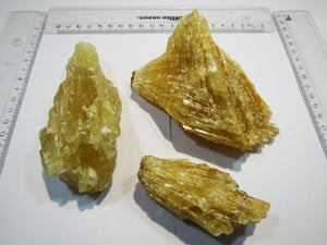 Calcit 3 Honigcalcit Sinterkalk Gang-Kristallstufen 8-12cm Rüssingen Pfalz, Deutschland
