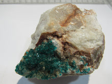 Laden Sie das Bild in den Galerie-Viewer, Dioptas Kristallstufe auf Rauchquarz 7cm Tsumeb Mine, Namibia