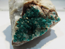 Laden Sie das Bild in den Galerie-Viewer, Dioptas Kristallstufe auf Rauchquarz 7cm Tsumeb Mine, Namibia