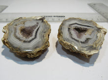 Laden Sie das Bild in den Galerie-Viewer, Achat Geode Schnitt poliert 140g Juchem Idar Oberstein, Deutschland