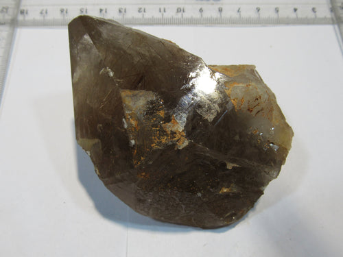 Rauchquarz Bergkristall Spitze mit Rutil Nadeln 9cm Minas Gerais, Brasilien