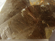 Laden Sie das Bild in den Galerie-Viewer, Rauchquarz Bergkristall Spitze mit Rutil Nadeln 9cm Minas Gerais, Brasilien