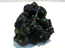 Laden Sie das Bild in den Galerie-Viewer, Azurit feine Kristallstufe 4cm mit Malachit Tsuneb, Namibia