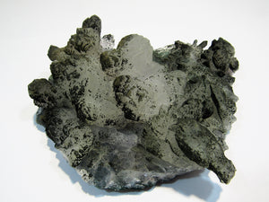 Bergkristall Kristallplatte mit Seladonit Grünerde 13cm 0,44Kg Irai, Brasilien