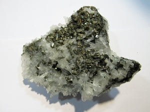 Bergkristall Platte feine Nadelkristalle und Pyrit xx Cavnik, Rumaenien