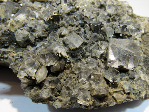 Fluorit Bleiglanz Galenit Quader Kristallstufe Durham Weardale, UK England