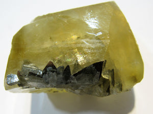 Calcit Slalenoeder gelber Phantom Kristall hochglanz Shimen Hunan, China