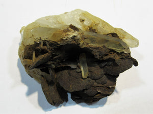 Bergkristall Siderit Dolomitenspat- Kristallstufe Peage de Vizille, Süd Frankreich