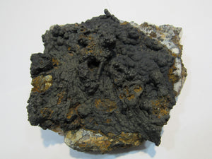 Hämatit Goethit Z526 auf massivem Baryt Grube Eisenkante, Deutschland freeshipping - Mineraldorado