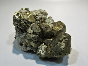 Pyrit ES Pentagondedokaeder auf Calcit 270g Quiruvilca Mine, Peru