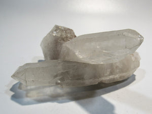 Bergkristall ES große Doppelender Stufe leicht milchig 10cm Kristall, Madagaskar