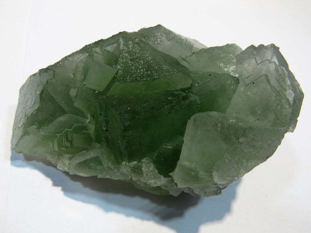 Fluorit Oktaeder Kristall Stufe transluzent grün 210g Hunan, China