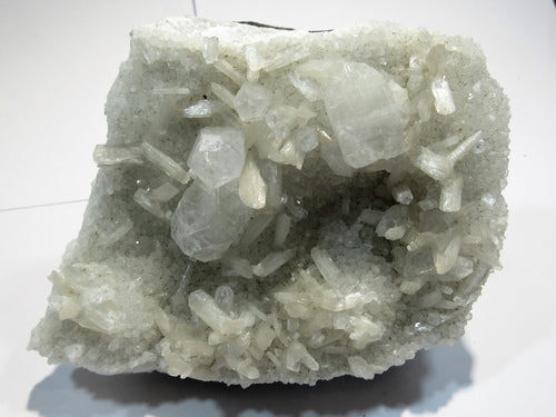 Apophyllit und Stilbit feine Kristallstufe 3 Gen. 620g Jalgaon, Indien